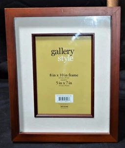 5x7 Dark Wood Photo Frame Vertical Horizontal, Standing Hanging Gallery Style - Picture 1 of 10