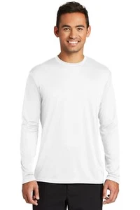 Port & Company Mens Dri-Fit Long Sleeve Workout UPF50 Protection T-Shirt PC380LS - Picture 1 of 21