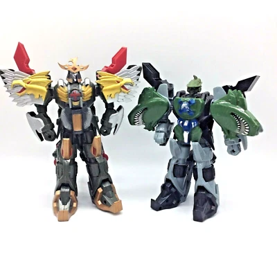 Sunco Transbotix Robo War Golden EAGLE and SHARK Transforming Robot Lot Playmind - Image 1 of 4