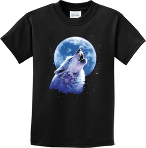 Buy Cool Shirts Kids Wolf and Moon T-shirt Call of the Wild Youth Tee - Picture 1 of 6