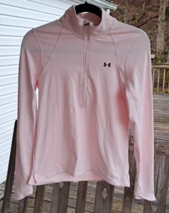 Under Armour Pink Youth Girl SM/P/CH Coldgear 1/2 Zip Shirt 1366982 - Picture 1 of 15