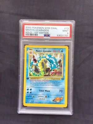Pokemon: Gym Challenge 1st Edition Rare Holo: Misty's Gyarados 13/132 PSA 9 - Image 1 of 4