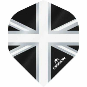 Mission Flights 6x Alliance Union Jack White Black Dart Flight Standard No2  - Bild 1 von 1
