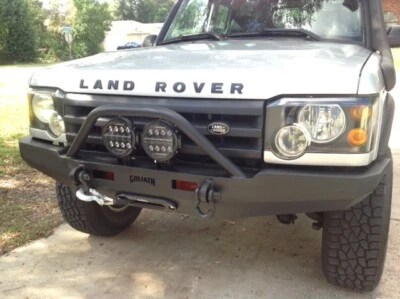 Land Rover Discovery II Front steel winch custom Bumper with bullbar - Image 1 of 4