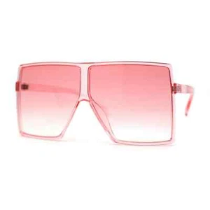 Women Sunglasses Oversize Large Square Oceanic Pink Lens Frame Fashion Female - Picture 1 of 43