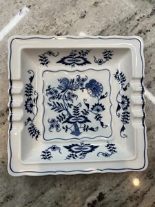 Vintage Blue Danube großer Aschenbecher/Schmuckstück Rechteck Stempel 7 3/4" Quadrat - Bild 1 von 6
