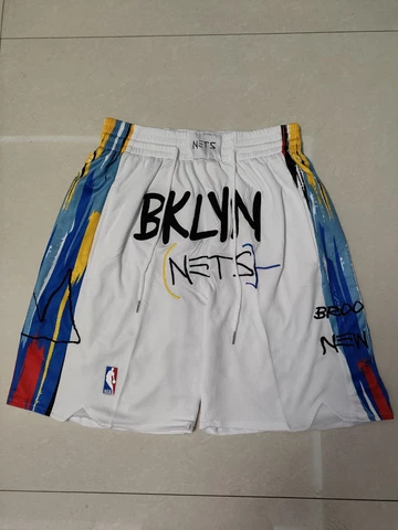 Hot sale Brooklyn Nets Men’s White with Pockets Basketball Shorts Size: S-XXL Cover