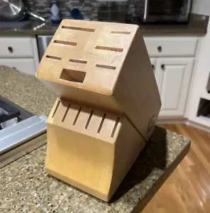 Chicago Cutlery 14-Slot Knife Block Wood Storage - Picture 1 of 6