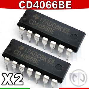 2x CD4066 BE Integrato Porte QUAD CMOS - Foto 1 di 1
