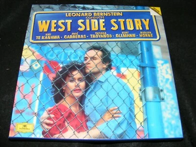 Leonard Bernstein WEST SIDE STORY Deutsche Grammophon BOX 2 LP w Book TE KANAWA - Image 1 of 2