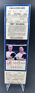 Rickey Henderson 3 Stolen Bases New York Yankees May 10 1987 5/10/87 Ticket Stub - Picture 1 of 4