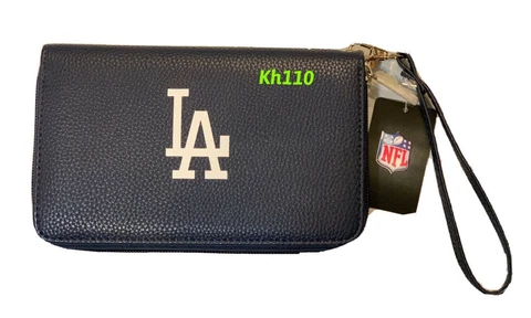 MLB Los Angeles Dodgers Women's Zip Organizer Pebble Strap Wallet Cover