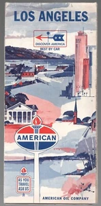 Los Angeles City. Map 1966 American Oil Company Amoco - Picture 1 of 3