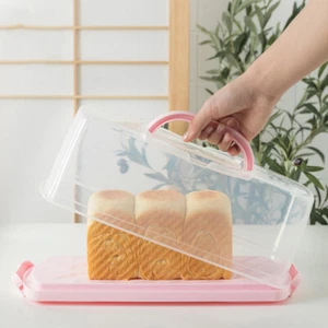 Bread Storage Box Breadboxes for Kitchen Container with Lid Travel - Picture 1 of 12