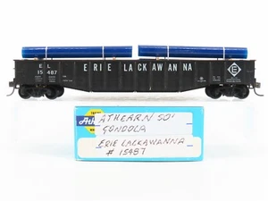 HO Scale Athearn EL Erie Lackawanna Gondola Car #15487 w/Custom Load - Foto 1 di 11
