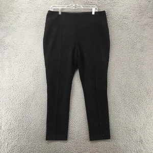 Andrew Marc Leggings Pants Womens Large Black High Rise Wide Waistband Pull On - Picture 1 of 14