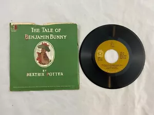 Vintage - The Tale Of Benjamin Bunny - 45 RPM - 7" Vinyl Record - Beatrix Potter - Imagen 1 de 8