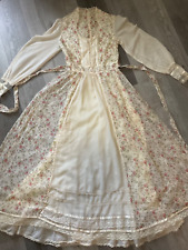 Vintage Gunne sax Dress Victorian Rosebud Apron Dress Bohemian Corset Dress