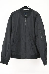 Abercrombie & Fitch Mens Black Full Zip Relaxed Bomber Jacket Size XL - Picture 1 of 5
