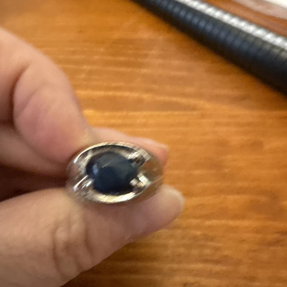 Кольцо с черным жемчугом размер 9 из чистого серебра - Изображение 1 из 2