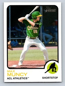 2022 Topps Heritage Minor League #220 Max Muncy ACL Athletics - Bild 1 von 2