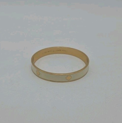 Bracciale Kate Spade New York smalto bianco e oro bordo oro picche oro