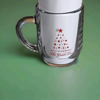 Macy's Marshall Fields  2017  The Walnut Room  Glass Mug  b2 - Image 1 of 2