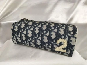 CHRISTIAN DIOR Trotter Pouch HE1012 Vintage Canvas Kosmetiktasche Authentic Logo - Bild 1 von 11