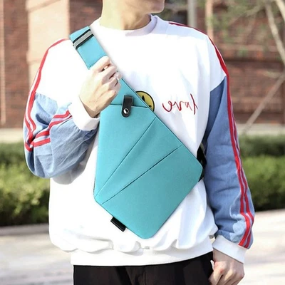 Brusttasche Umhängetasche Blau Rechts Freizeitrucksack Schulrucksack Alltag - Bild 1 von 4