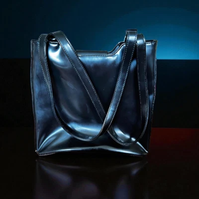 Guess Black Patent Handbag - Image 1 of 4