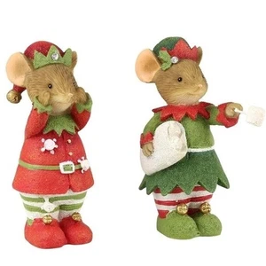 Set 2*MICE*Tails of Heart Christmas Mouse*MARSHMELLOW FUN*NIB*Karen Kahn*6010588 - Picture 1 of 1
