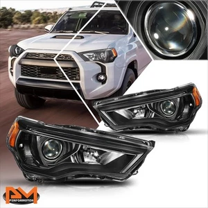For 14-20 4Runner OE Style Projector Headlight/Lamp Black Housing Amber Corner - Picture 1 of 7