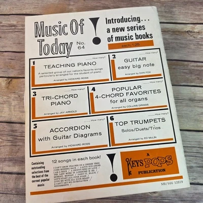 Acordeão Music Of Today nº 64 com diagramas de guitarra - Imagem 1 de 4