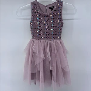 Vestido Zunie Niñas Talla 6 Malva Lentejuelas Tul Fiesta Ocasión Especial - Imagen 1 de 5