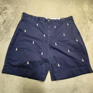 Polo Ralph Lauren Shorts Herren 40 Navy Chino Stretch Classic Fit Bestickt Pony - Bild 1 von 9