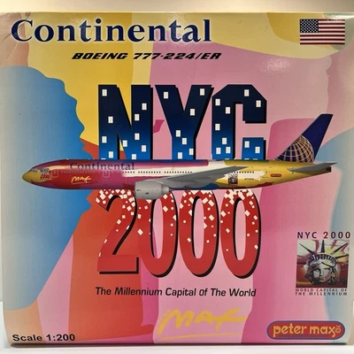JC Wings 1:200 Continental Airlines Boeing B777-200ER Peter Max N77014 XX2108 - Image 1 of 4