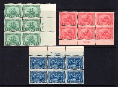 548 549 550, Mint Set of Three Plate Blocks, MNH OG - Image 1 of 2