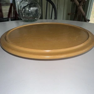 mid century modern Holzoptik Lazy Susan wie California Keramik 60er 12" Vintage - Bild 1 von 11
