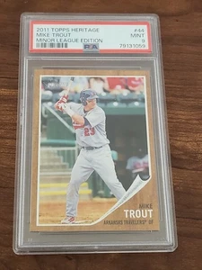 Mike Trout Topps Heritage Minor League Edition #44 2011 RC PSA 9 como nuevo - Imagen 1 de 1