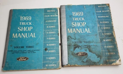 Ford Truck Shop 1969 manual volumen dos y tres Bronco serie F serie N serie B Foto 1 de 4