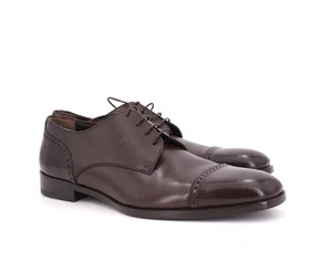 NEU | $ 795 ERMENEGILDO ZEGNA BOAS US 9 BRAUN BROGUE PUNCH CAP TOE DERBY SCHNÜRER - Bild 1 von 17