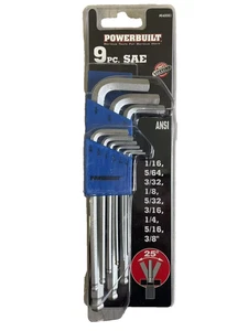 9Pc SAE Ball End Hex Key Set - Picture 1 of 1