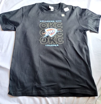 Oklahoma City Thunder Shirt Youth Large NBA Licensed H35528 Classic Fit - Black - Image 1 of 4