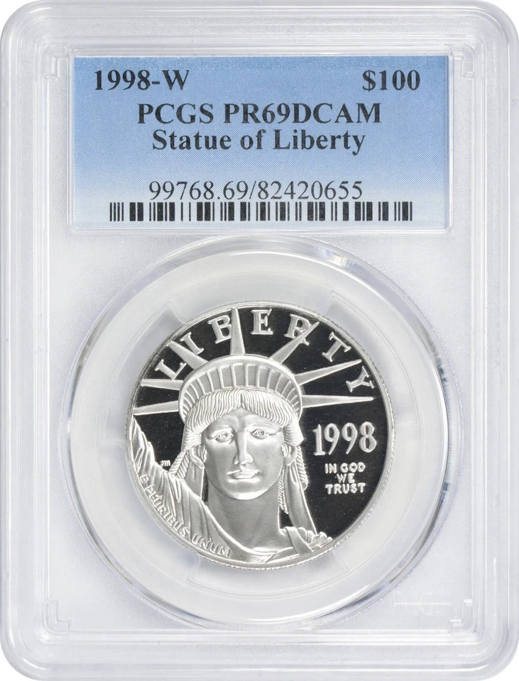 1998-W $100 American Platinum Eagle PR69DCAM PCGS - Image 1 of 2