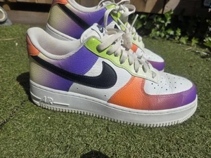 nike air force 1 One size 8 Multi Colour White 07 Low Good Condition - Picture 1 of 9