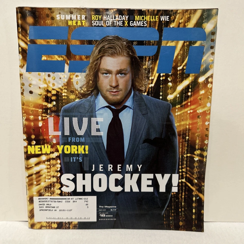 ESPN Magazine ~ August 18,2003 Jeremy Shockey!!!!!!! - Image 1 of 1