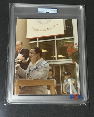 HANK AARON SIGNED AUTOGRAPHED 8X10 PHOTO BRAVES HOF INDUCTION PSA/DNA CERTIFIED - Image 1 of 2