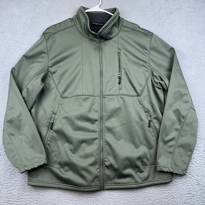 Swiss Tech Jacket Mens XL Green Soft Shell Full Zip Polyester Outdoor Hiking - Image 1 of 4