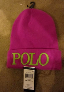 NWT POLO RALPH LAUREN GIRLS BEANIE HAT Bight Berry ONE SIZE 7-16 $35 - Picture 1 of 3
