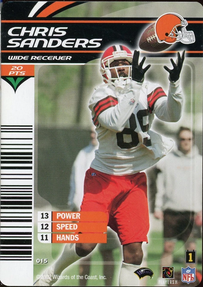 2003 NFL Showdown CHRIS SANDERS BROWNS #015 - Image 1 of 1